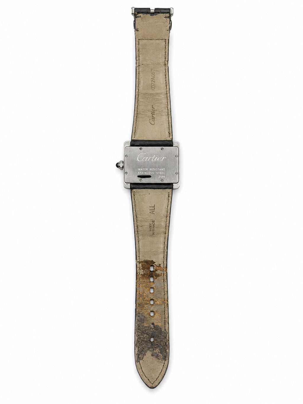 Cartier White Dial on Black Strap W6300255