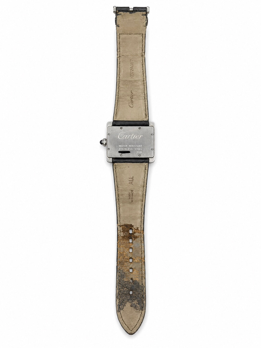 Cartier White Dial on Black Strap W6300255