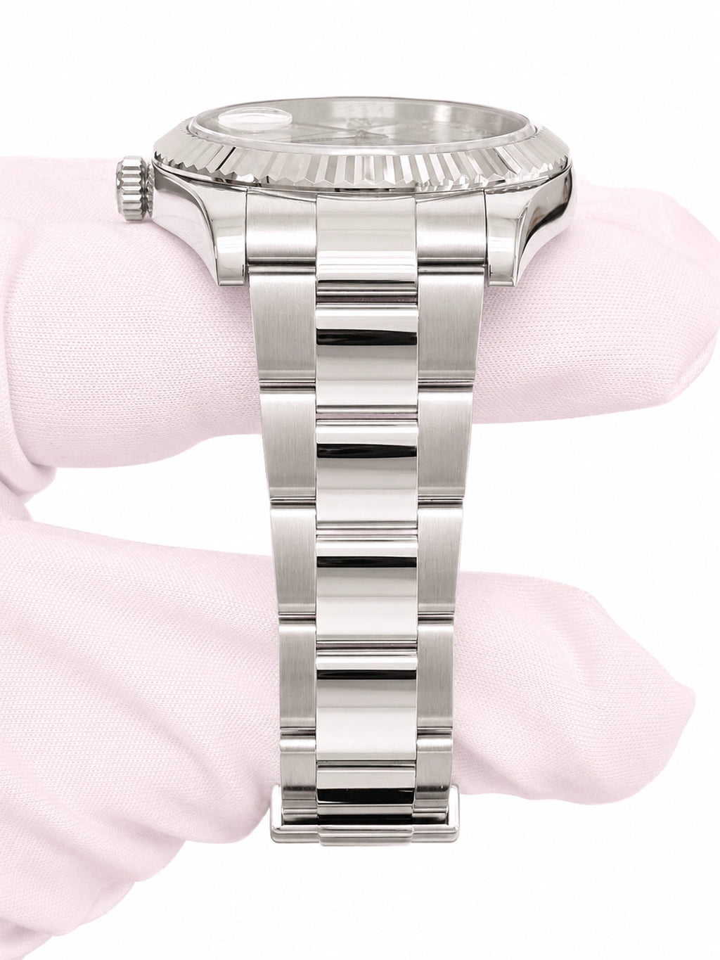 Rolex Datejust II Silver Diamond Dial on Oyster 116334