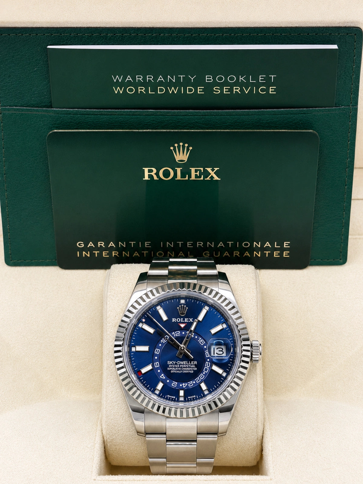 Rolex SkyDweller Blue Dial on Oyster 326934 Card 2021