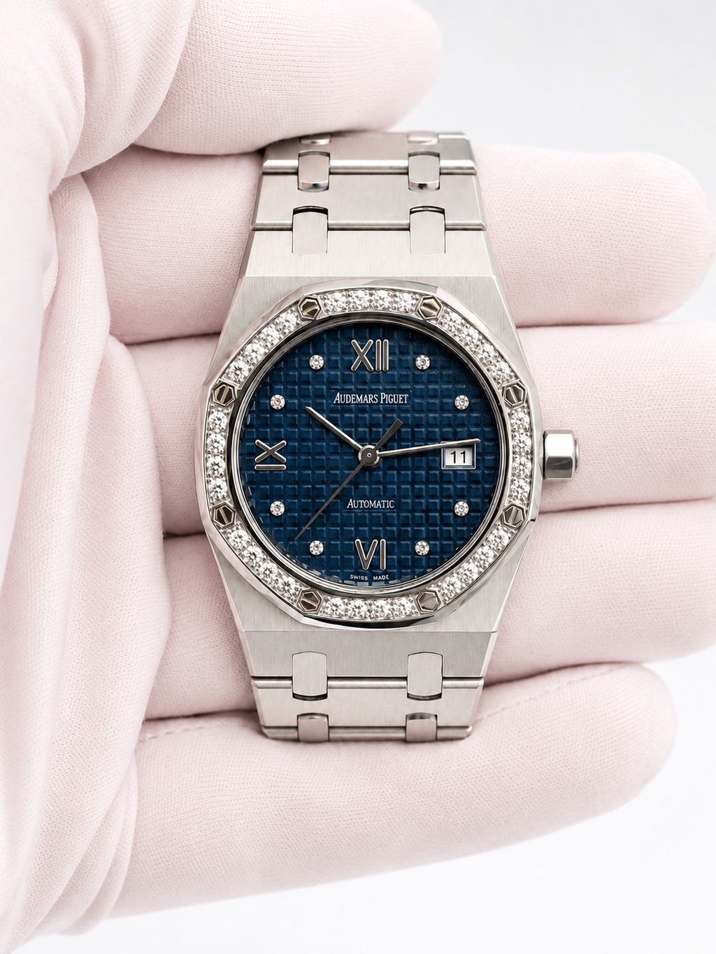 Audemars Piguet Blue Diamond Dial on Steel 15088ST.ZZ.0789St.01