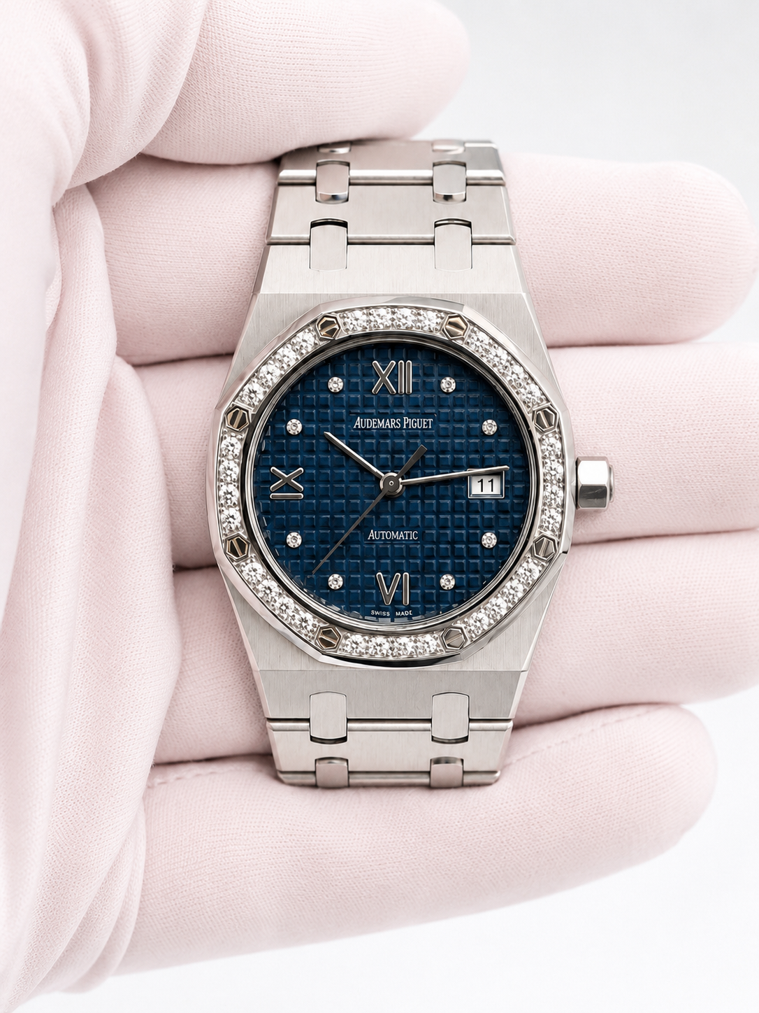 Audemars Piguet Blue Diamond Dial on Steel 15088ST.ZZ.0789St.01