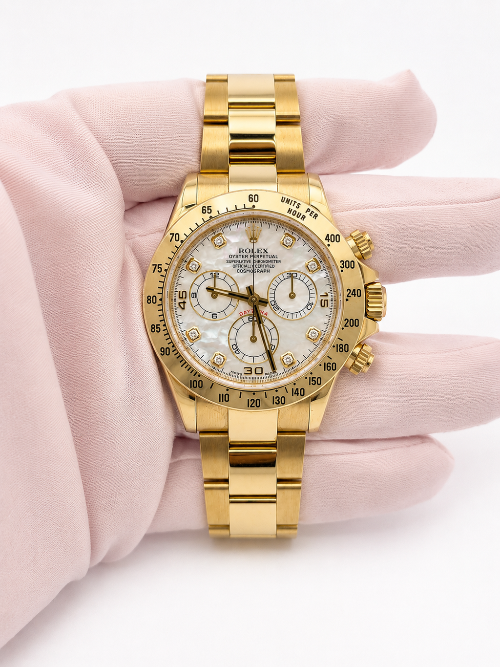 Rolex Daytona Mother Of Pearl Dial on Oyster 116528 Card 2010