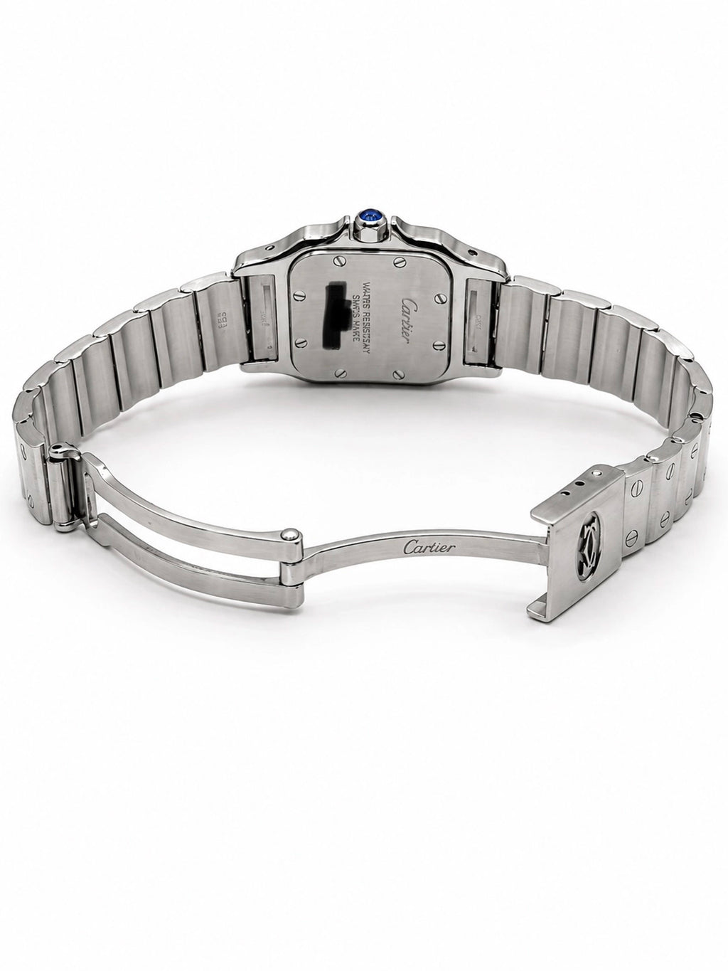 Cartier Santos Galibee White Roman Dial on Steel 1565