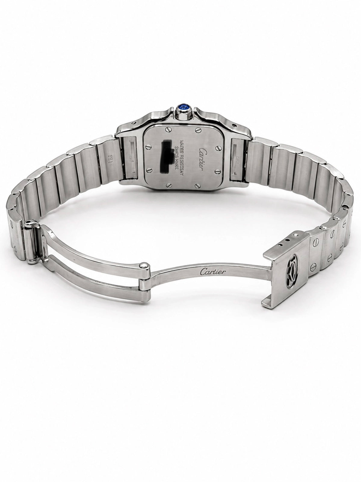 Cartier Santos Galibee White Roman Dial on Steel 1565