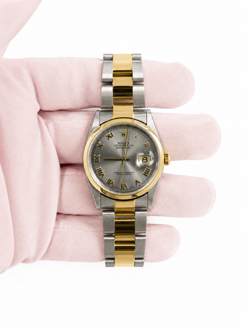 Rolex P Series SIlver Roman Dial on Oyster 16203 Complete 2000
