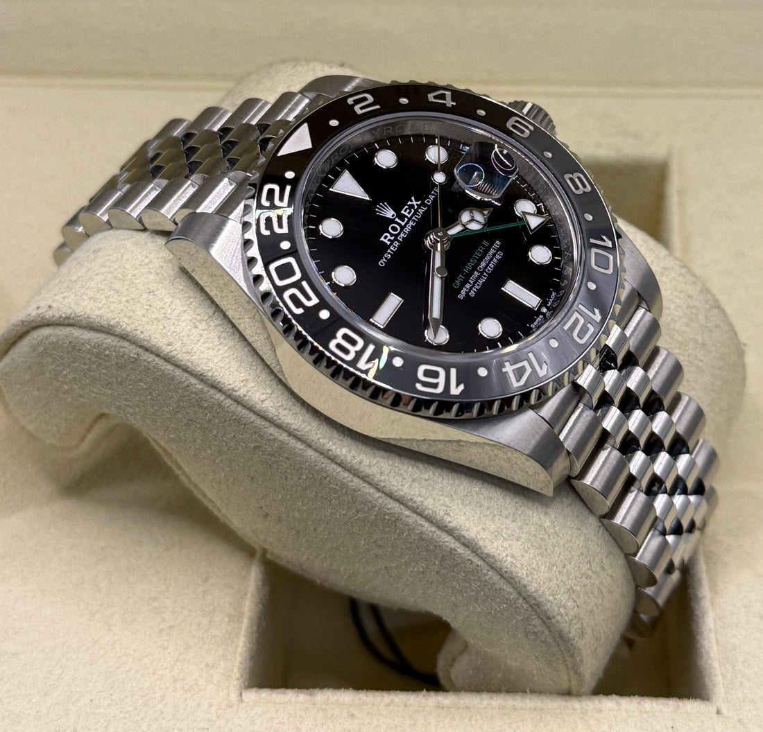 Rolex GMT Master II Black Dial on OYSTER 126710GRNR Complete 2025