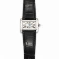 Cartier White Dial on Black Strap W6300255