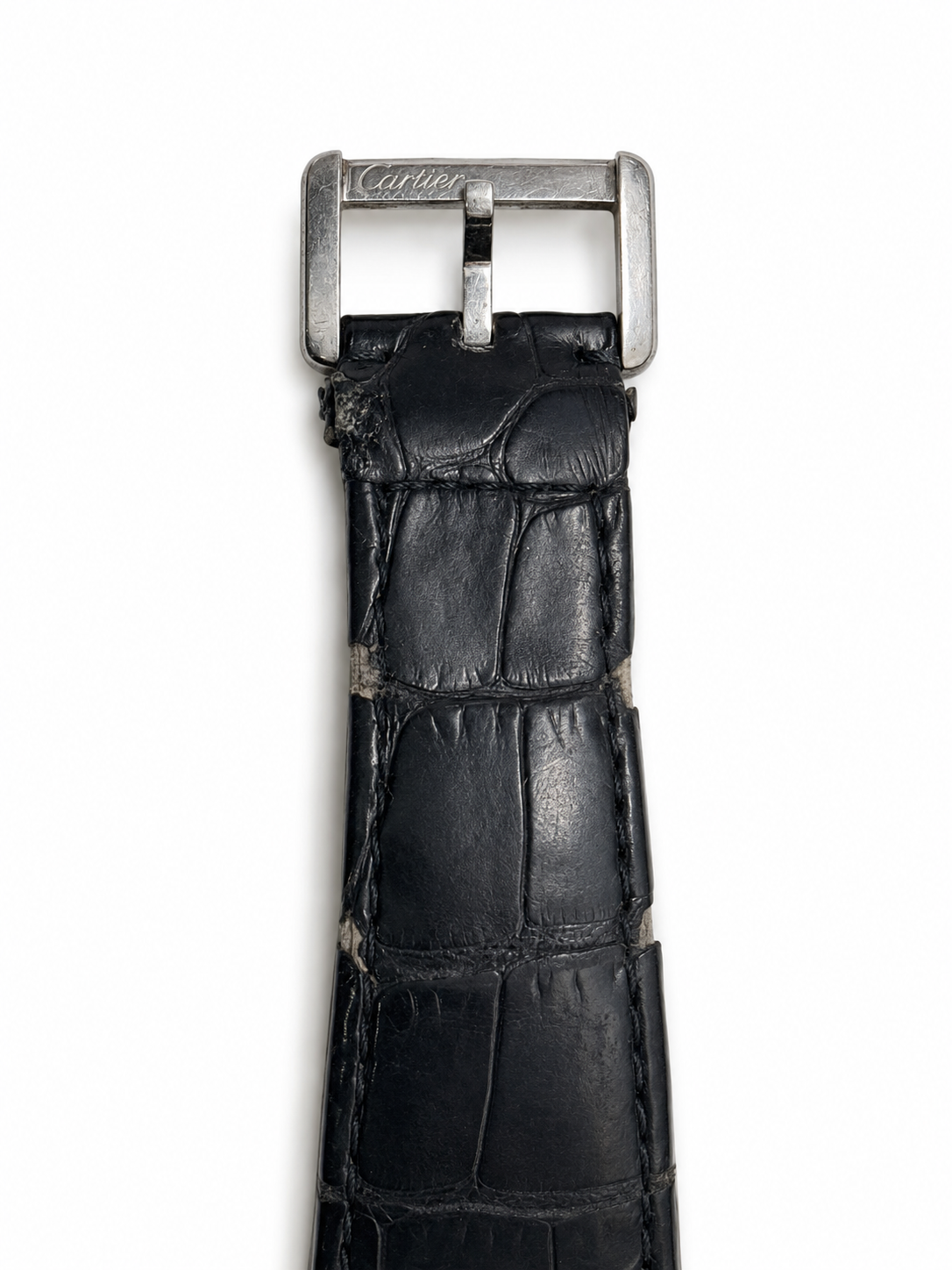 Cartier White Dial on Black Strap W6300255