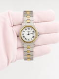 Cartier Santos Octagon White Dial on 2966