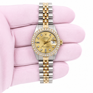 Rolex Datejust Champagne Diamond Dial on Jubilee 6917