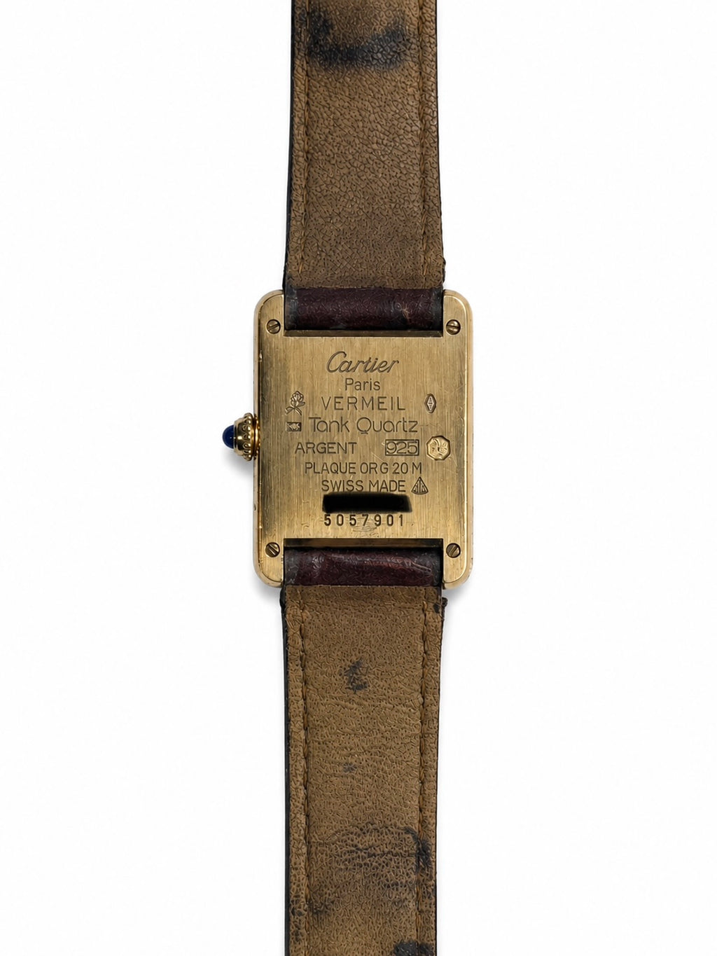 Cartier Must De Cartier Vermail Silver Dial on Brown Strap W1017354