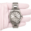 Rolex Datejust II Silver Diamond Dial on Oyster 116334