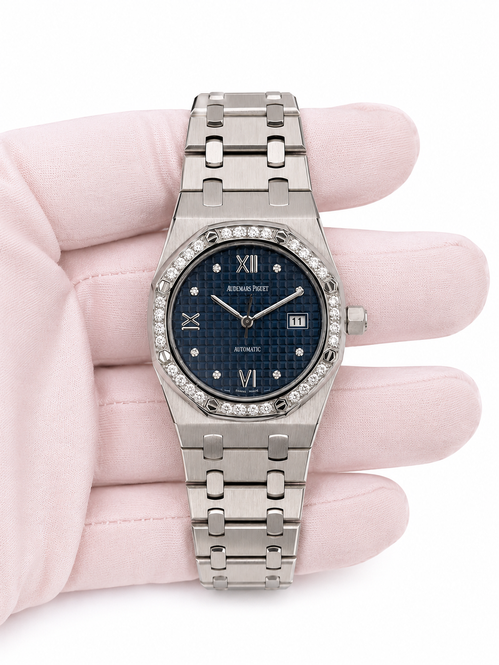 Audemars Piguet Blue Diamond Dial on Steel 15088ST.ZZ.0789St.01